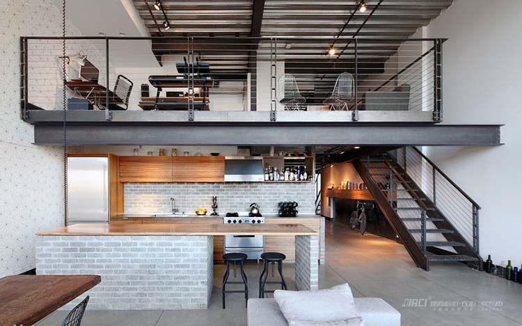 野性的呼唤！一分钟读懂Loft工业风厨房的小心机#工业风厨房效果图#工业风橱柜图片