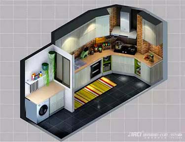 5种不同厨房户型的正确打开方式，总有一款让你奋不顾身！#厨房装修案例效果图