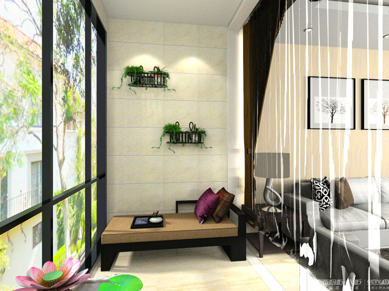 客厅与阳台之间无门好不好？客厅阳台打通效果图