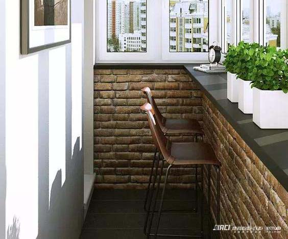 求阳台小吧台装修效果图？