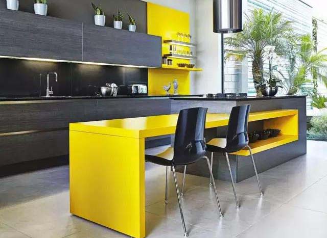 黄色橱柜怎么搭配好看？黄色橱柜效果图