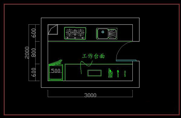 厨房2米宽3米长，怎么做橱柜比较好？