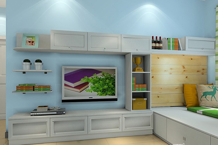 榻榻米和电视柜组合一起怎么设计？