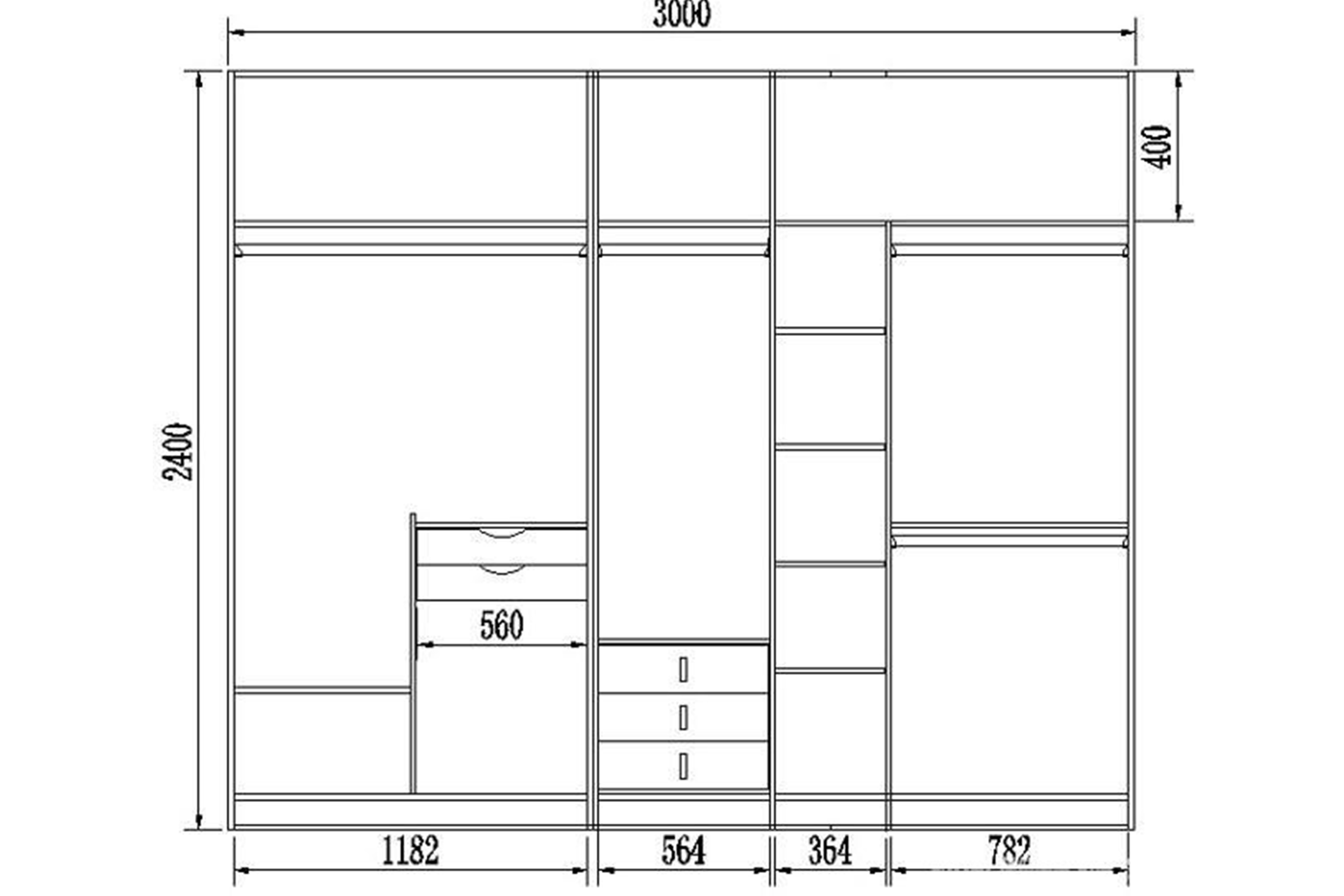一般衣柜挂衣服的高度是多少？衣柜尺寸分类