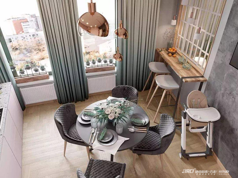 餐厅有横梁怎么解决？