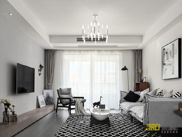 客厅比较小，请问下墙面用什么颜色会显得客厅比较大？