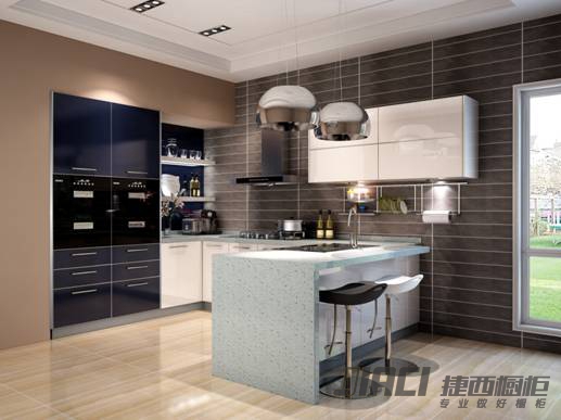 捷西橱柜吧台设计 畅享小资厨房生活
